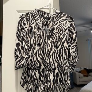Black and White WHBM Blouse
